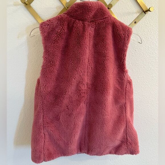 J Crew Pink Faux Fur Vest Guava Berry Small - Picture 10 of 11